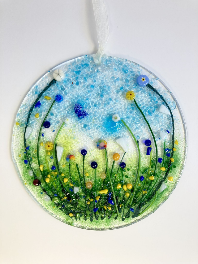 Floral meadow design sun catcher 