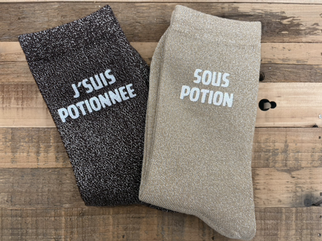 Chaussettes a paillettes potion phospho