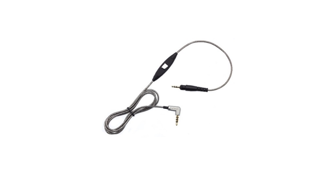 Kabel (gerade) grau, 1,2 m mit Mikro und Fernbedienung, Bajonett-Verriegelung 