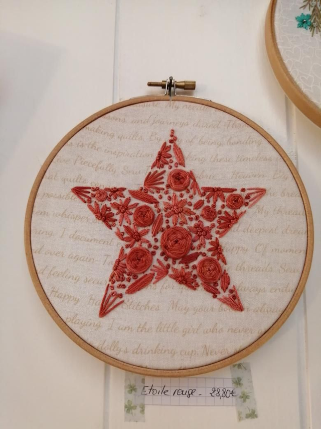 Tambour brodé Étoile rouge