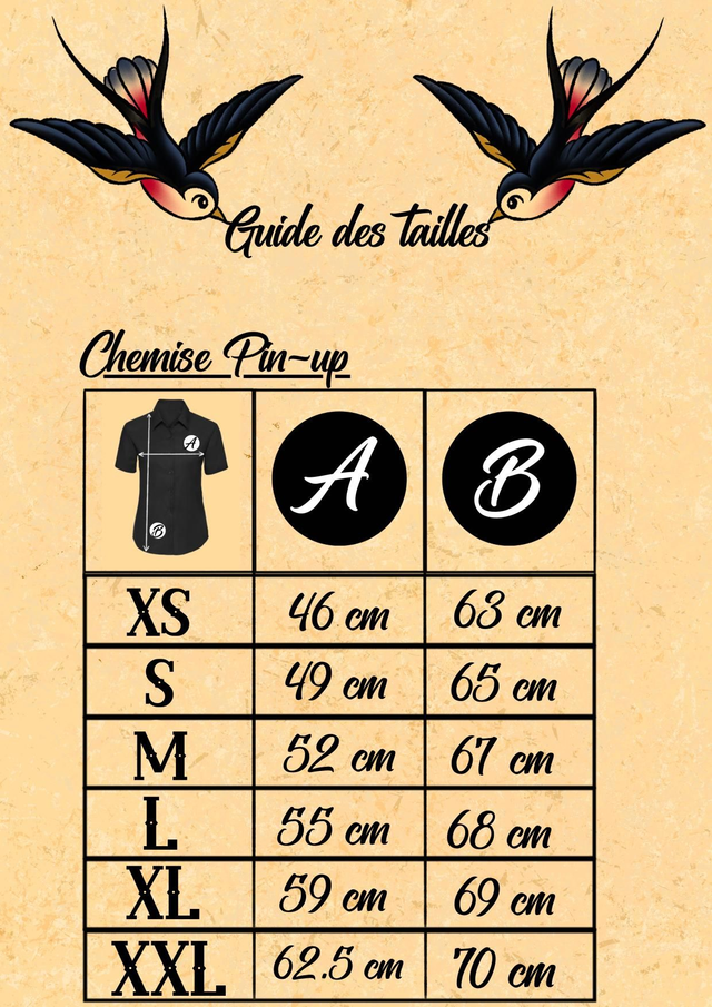 Chemise style Pin up "Hot Rod Lupo" Black