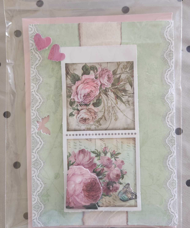 N° 920  Carte  Mariage &quot;rose &quot;  