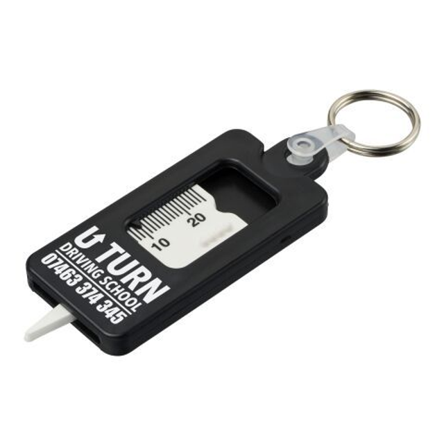 Kym recycled tyre tread check keychain