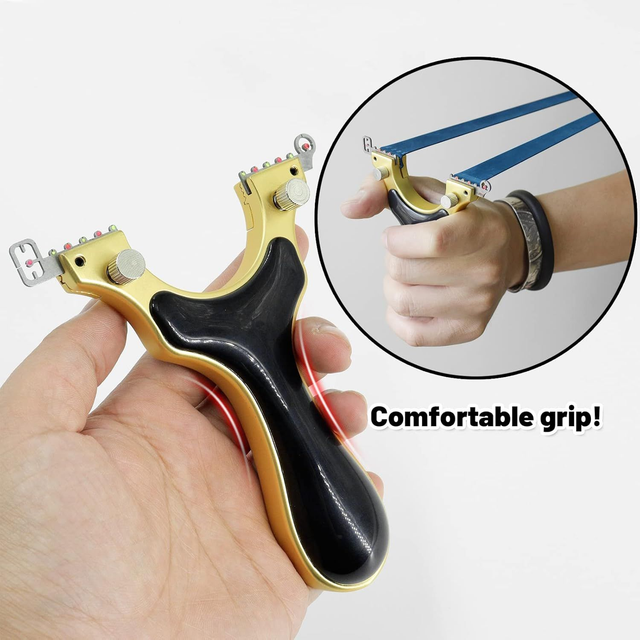 10P ... lance pierre compétition noir doré   - (2 bandes) 