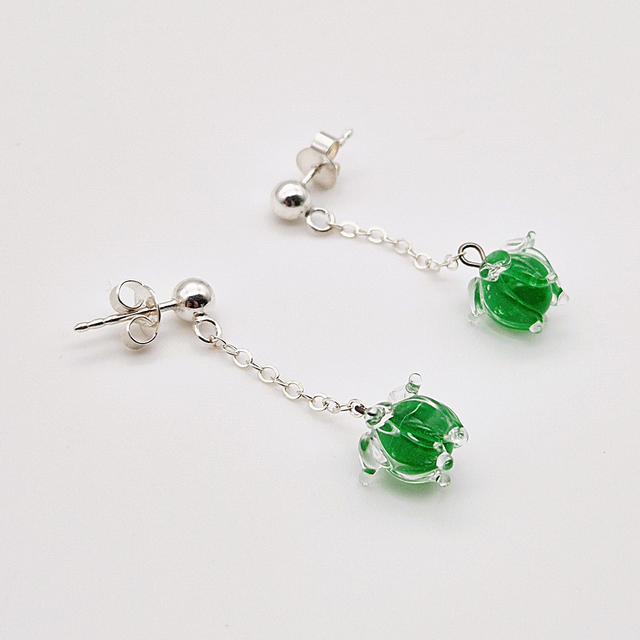 Boucles d'oreilles Clochettes vertes