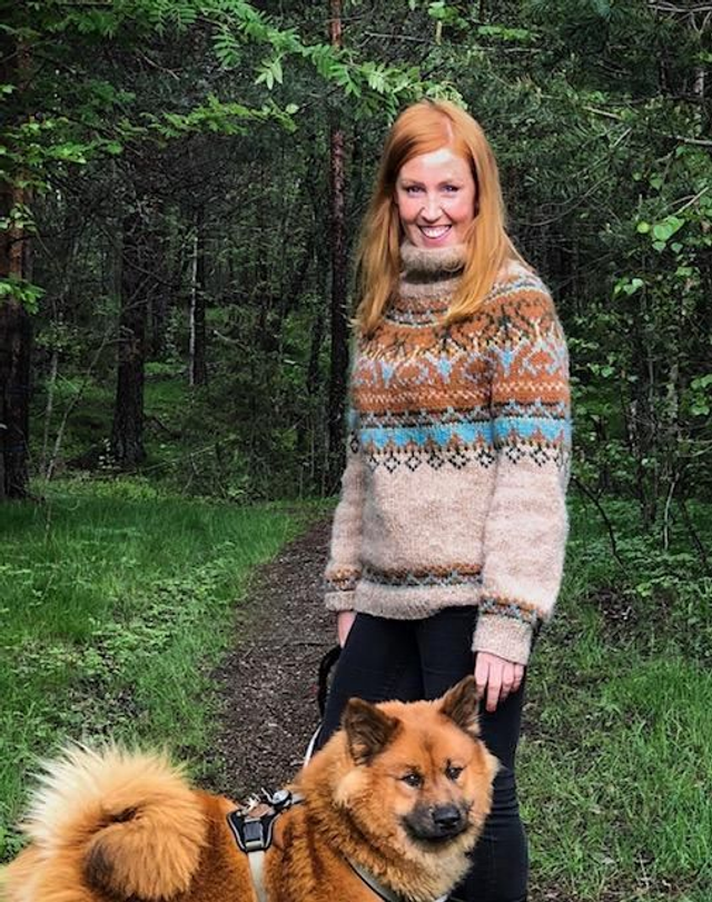 Alasuq Polar Sweater Kit - Col 38 (Wheat &amp; Amber Heather) - Wool &amp; Pattern - Linka Neumann