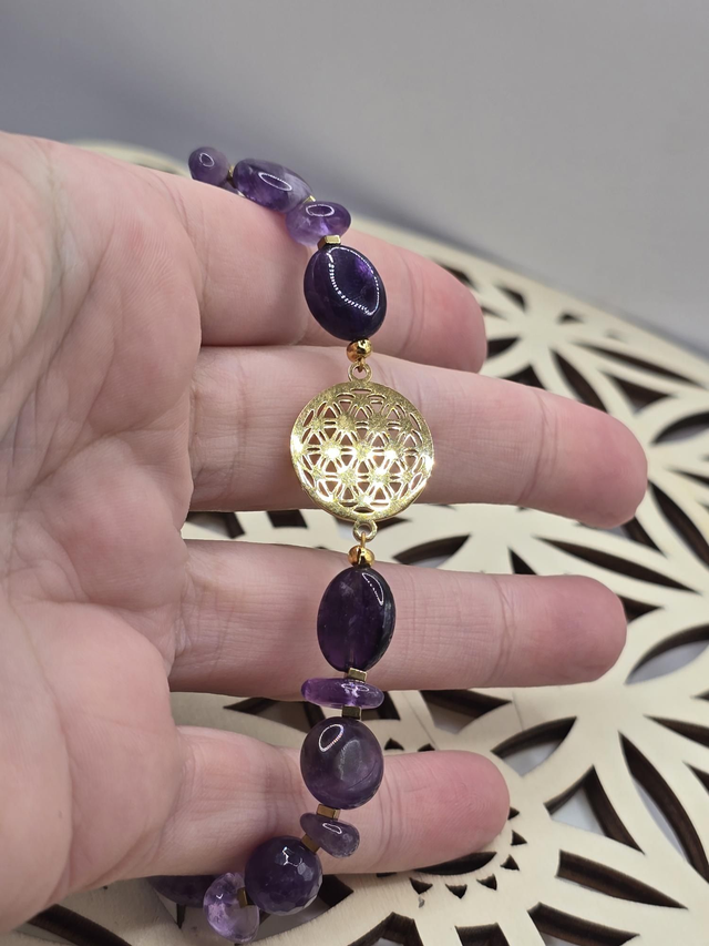 Bracelet Améthyste forme multiple