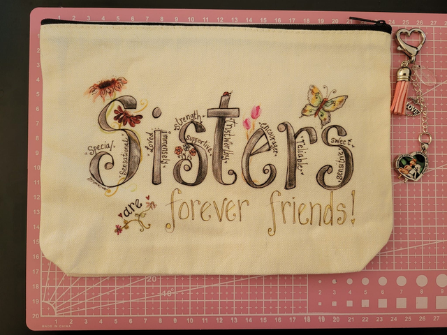 Duo bijou de sac argenté Sisters Fantaisiesland &amp; pochette  