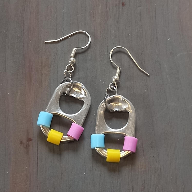 Pansexual Can Tab Earrings 
