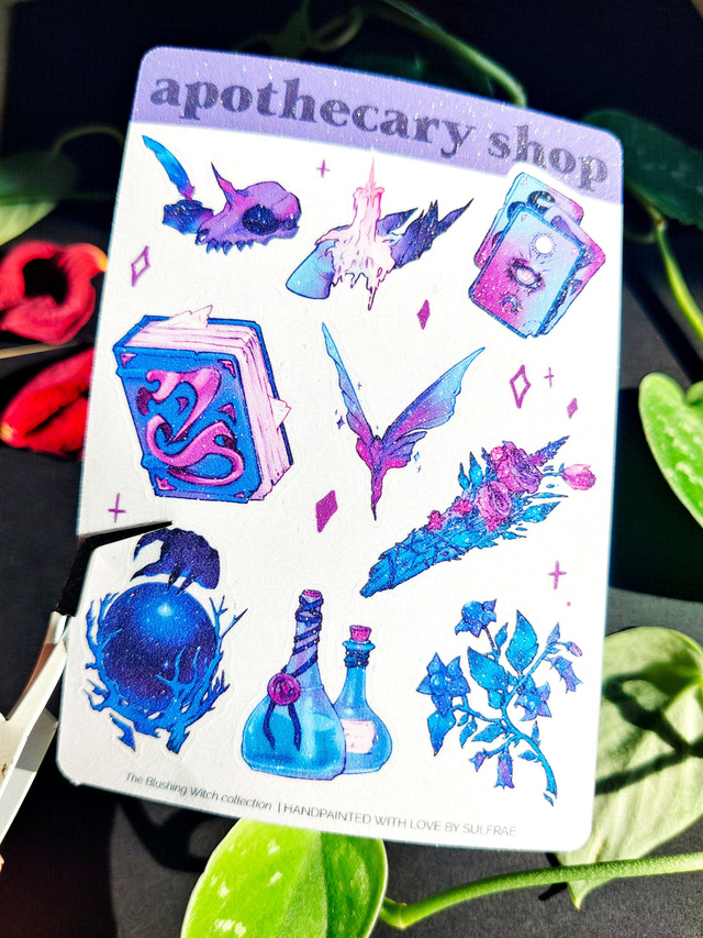 Apothecary Shop Glitter Tiny Sticker Sheet