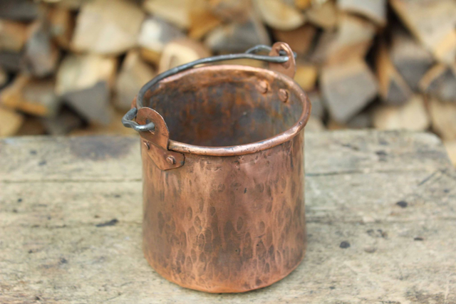 Copper vase , copper planters , vase for plants , small jar ,  vase for wall , container vase holder glove box handmade