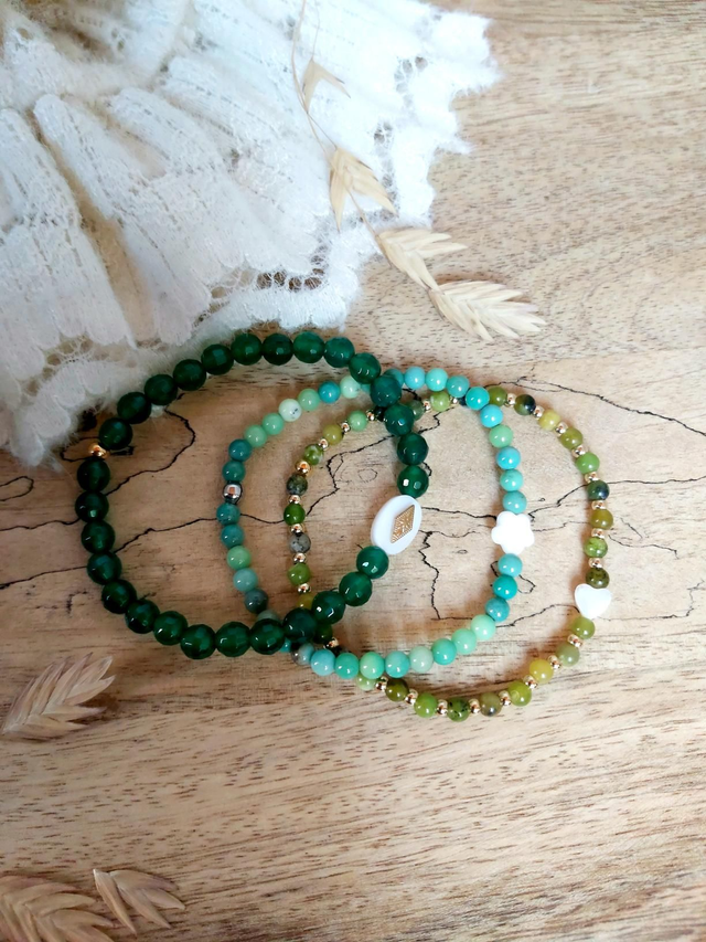 Bracelets femmes collection &quot;harmonie&quot; vert.