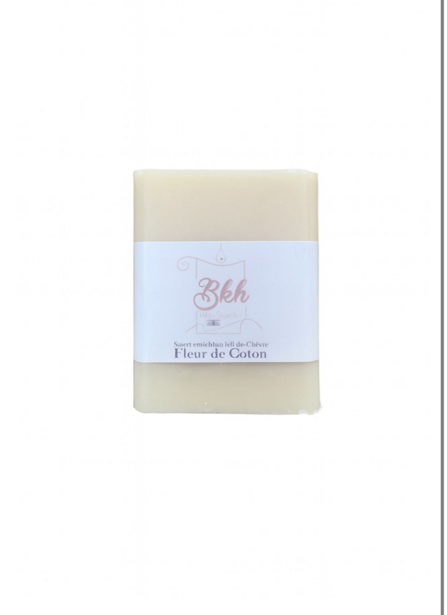 Savon Enrichi au lait de chèvres fleur de coton 100gr 