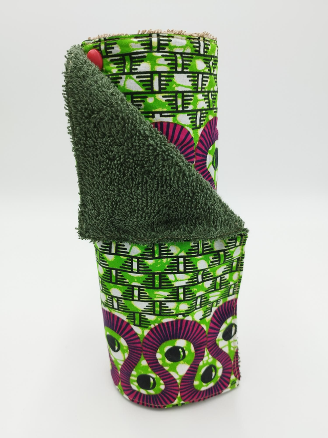 Sopalin 6 feuilles Tissu Vert/Rose