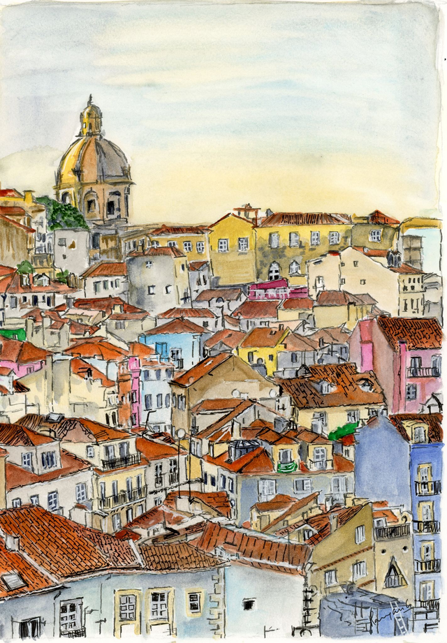 Florence aerial view - A4 print