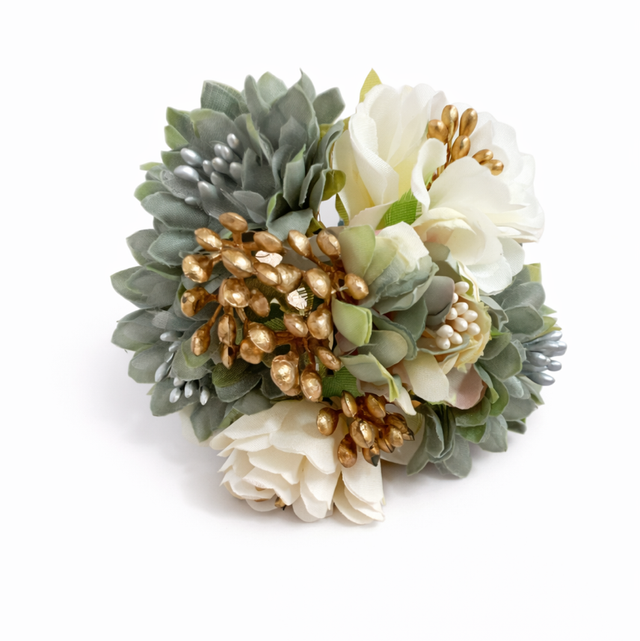 Ramillete beige verde 