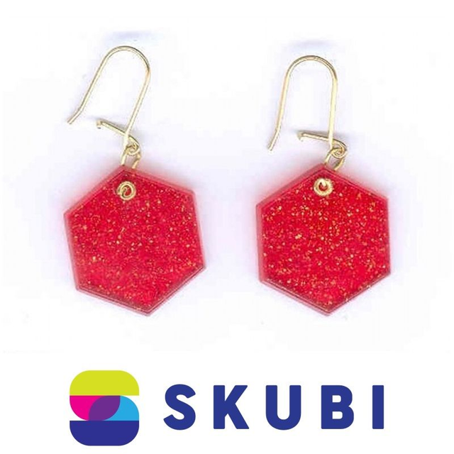 RETRO NÁUŠNICE PLASTOVÉ - 2 CM - NA HÁČKU (č. 161)