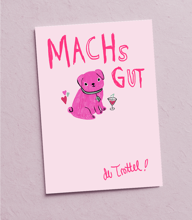 “Machs gut, du Trottel" Postkarte