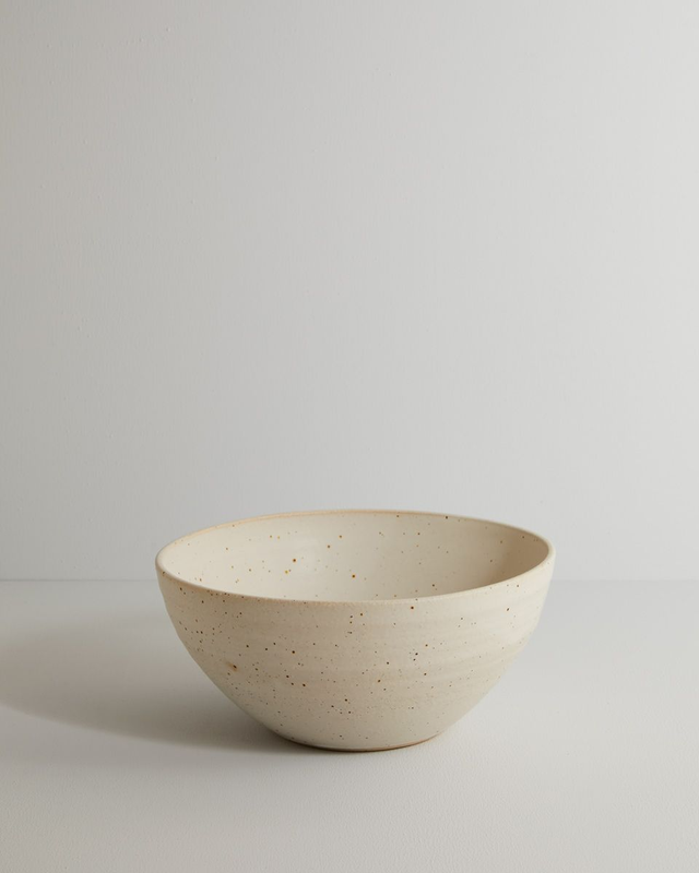 White speckled bowl