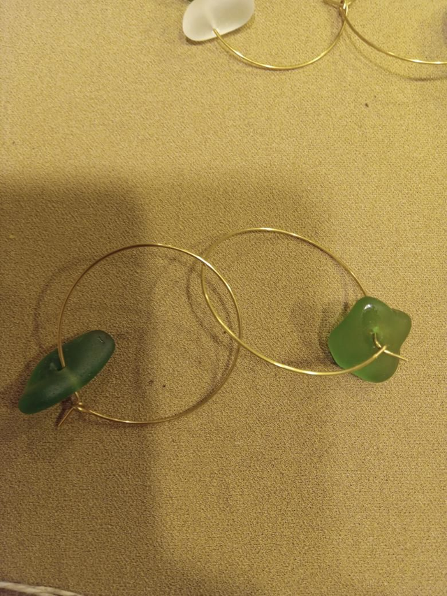 Orecchini Sea Glass cerchio 1