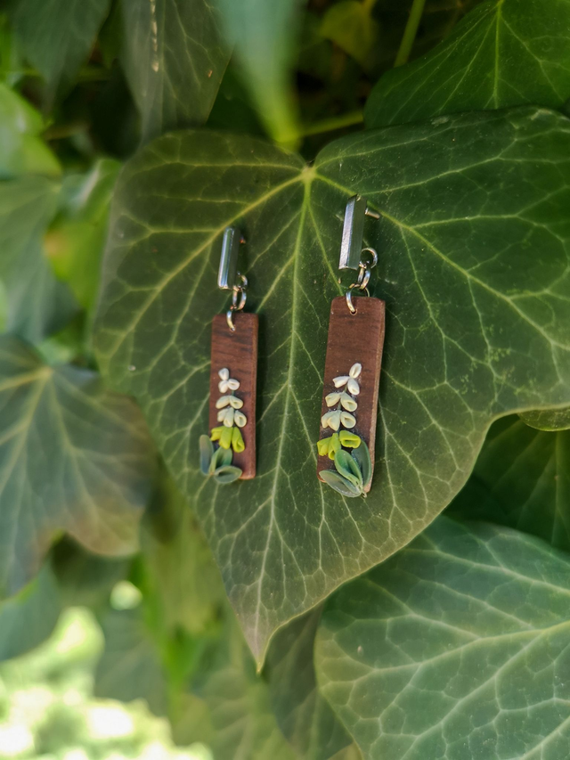 Collection Florale Fougère des Bois- Boucles d&#039;oreilles Judith