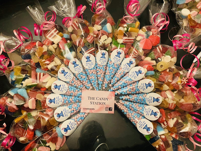 Sweet cones stitch mixed millions pink ribbon 