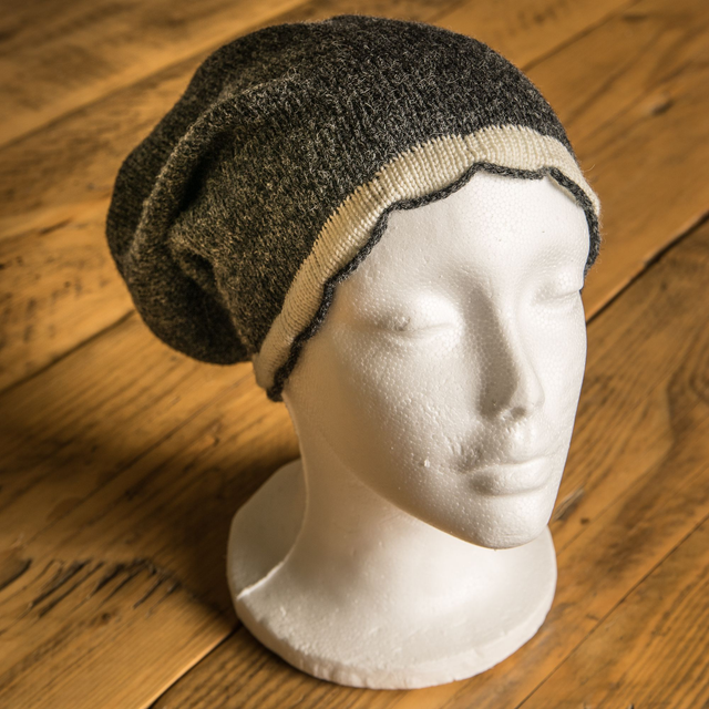 Winter in the Glen Beanie. Knitted wool beanie. Grey hat. Unisex beanie. 