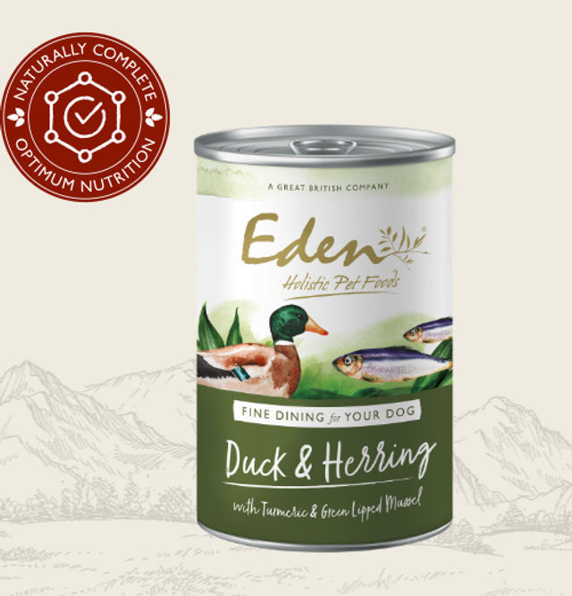 EDEN DUCK &amp; HERRING DOG WET FOOD 400G