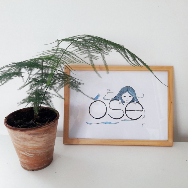 Illustration PRINT A4 - Vis, Grandis, Ose