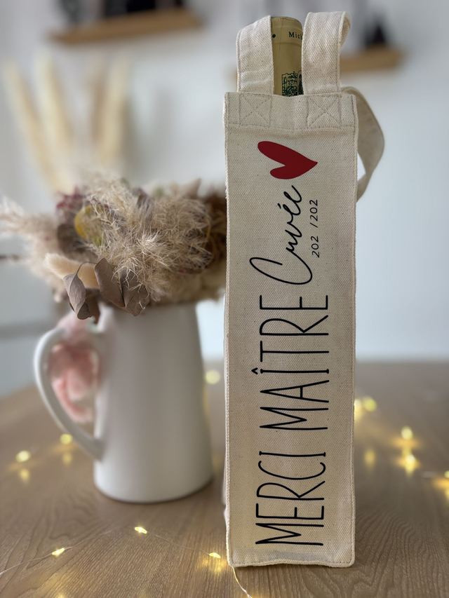 Sac bouteille - Merci Maître