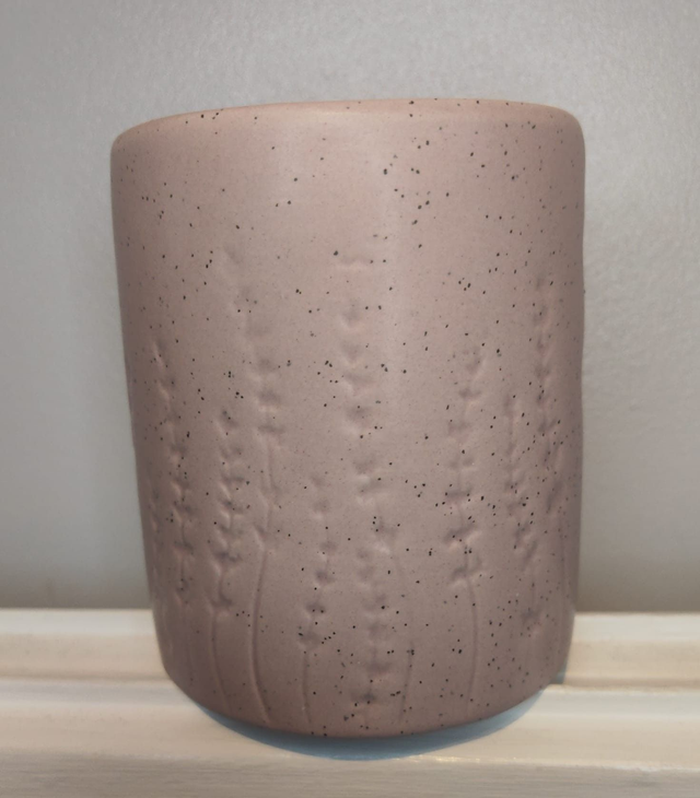  PINK FLOWER PATTERNED WAX BURNER