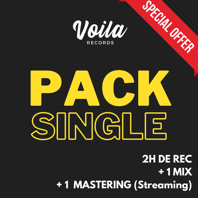 Pack Single – Enregistrement (2H), Mix &amp; Mastering Professionnel