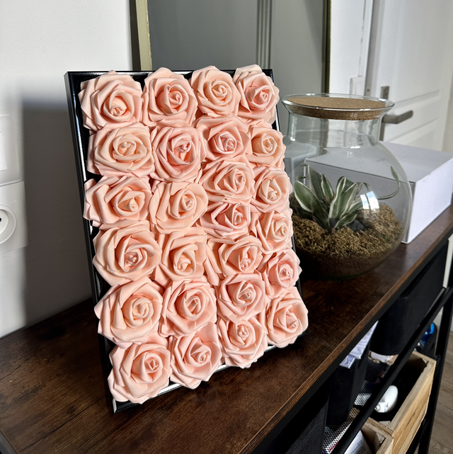 Cadre de rose pêche