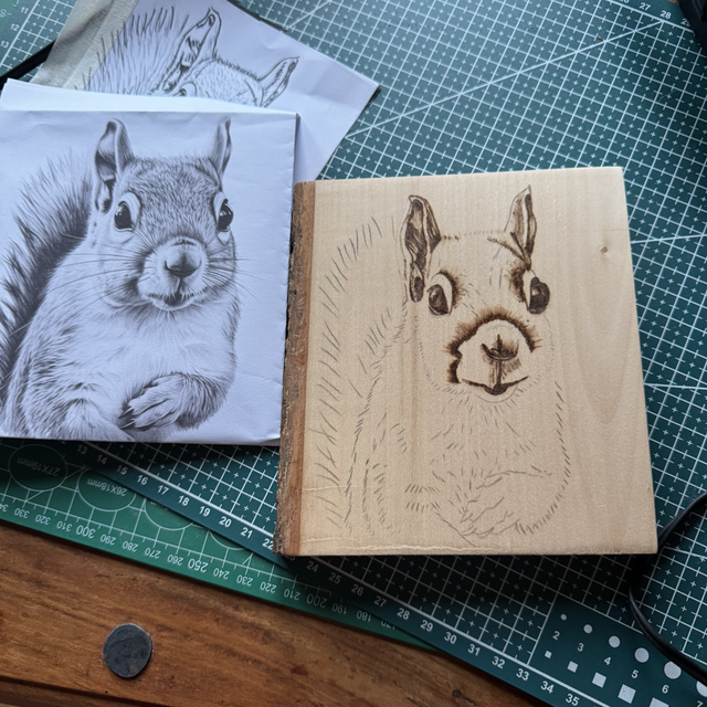 Wednesday 11th March All Day Squirrel Pyrography Workshop in Ecclesall Woods All day