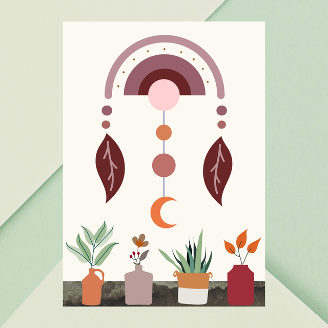 Impression Art Attrape-Rêves Bohème - Décoration Murale Éthérée / Boho Dream Catcher Art Print - Ethereal Wall Decor