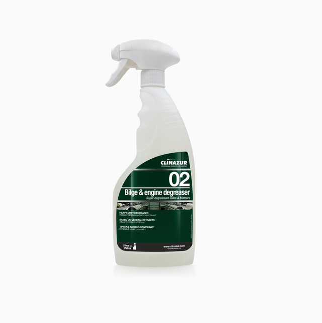 02 CLINAZUR SUPER DEGRAISSANT CALES ET MOTEURS 750ml / BILGE &amp; ENGINE DEGREASER