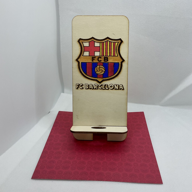 Laser cut football phone holder.