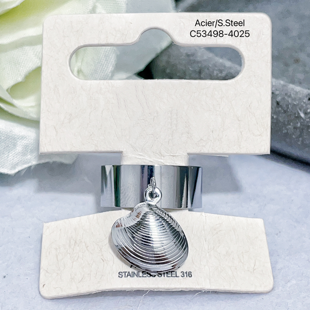 Bague pampille coquillage 