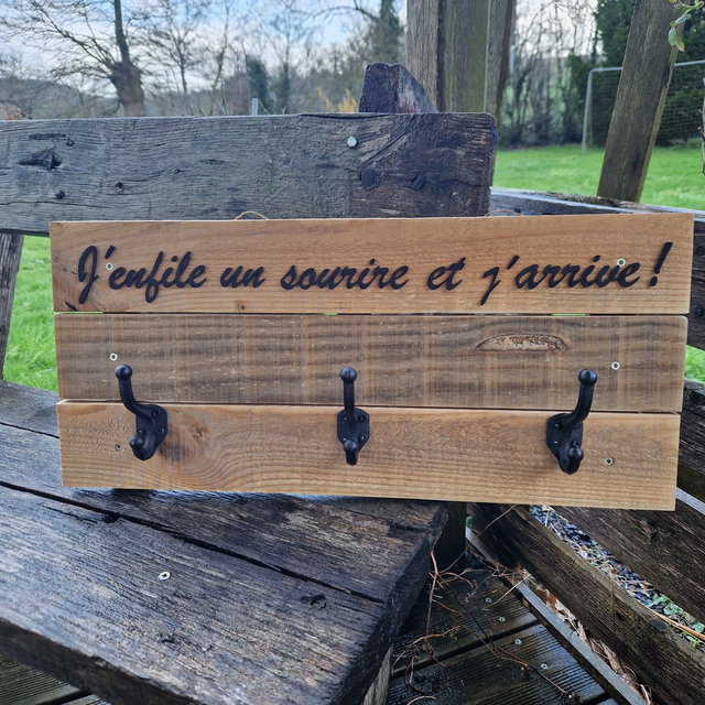 Porte Manteau J'enfile un sourire et j'arrive