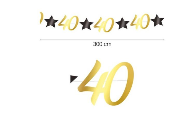 party ,   31086  GHIRLANDA 40 ANNI 300 CM