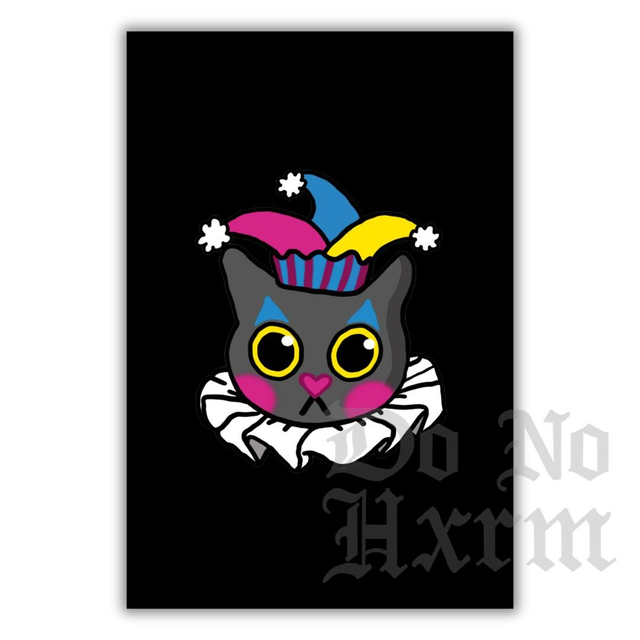 Clown Cat Art Print (6x4)