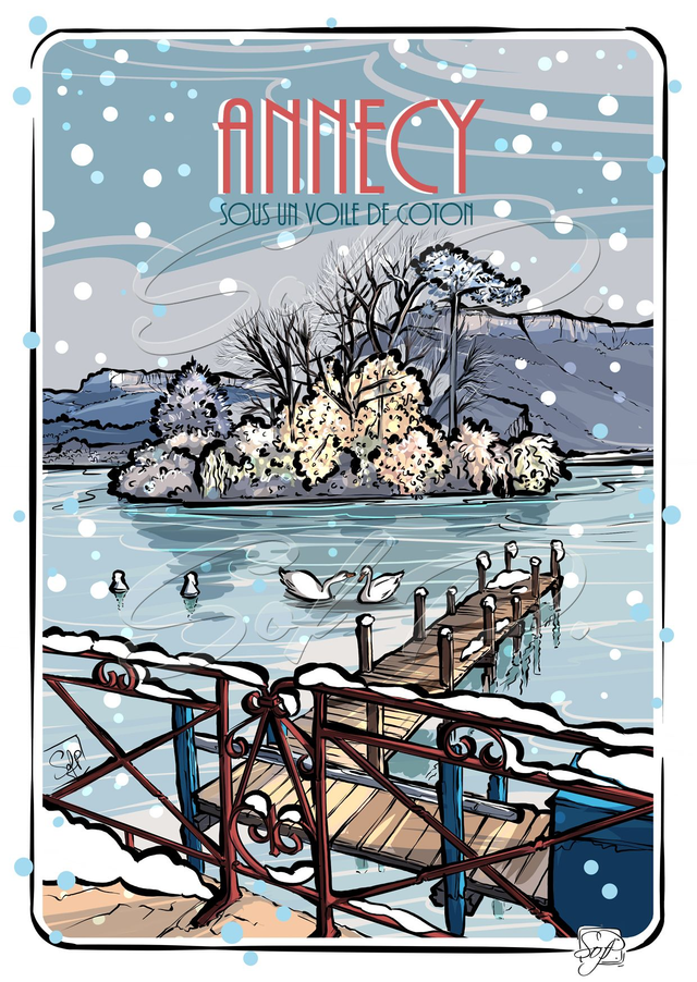 ANNECY l&#039;île des cygnes