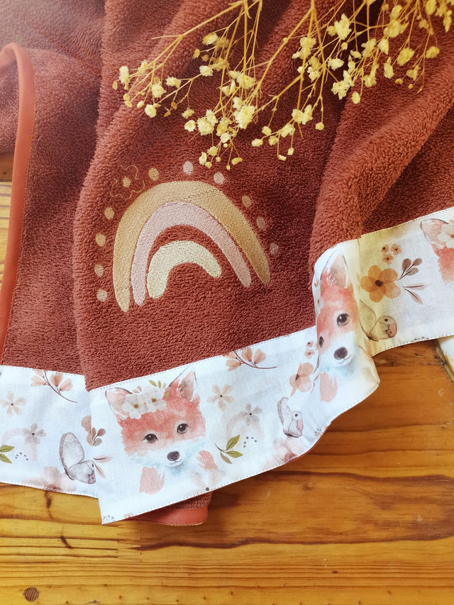 Serviette Moka Terracotta Brodé