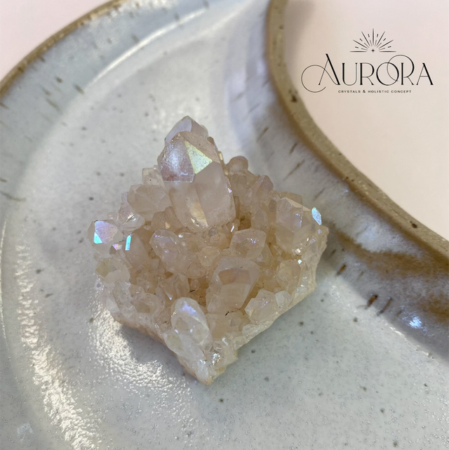 Aura Bergkristall bedampft 