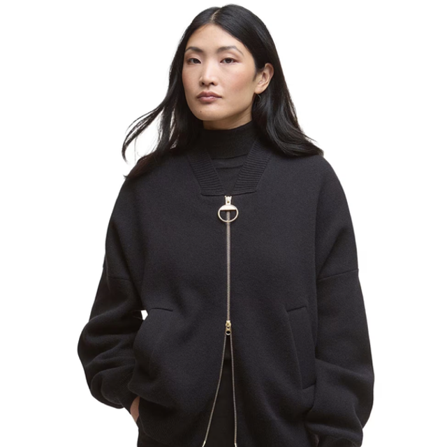 Barbour Milda Knitted Bomber Black