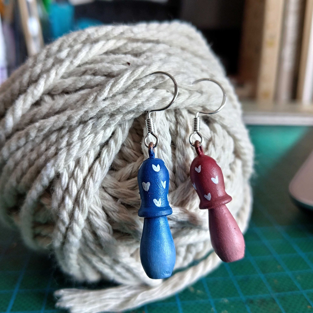 Boucles d&#039;oreilles champignons