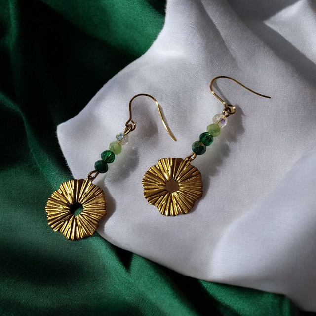 Boucles d&#039;oreilles vert