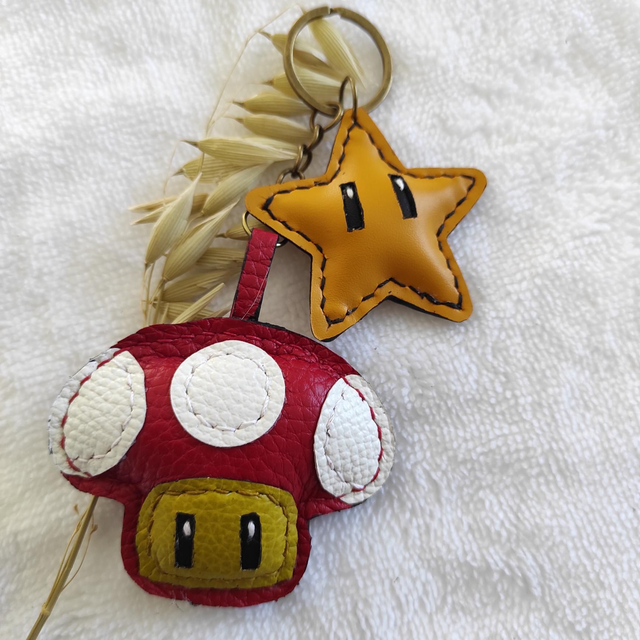 Porte clés champignon/étoile