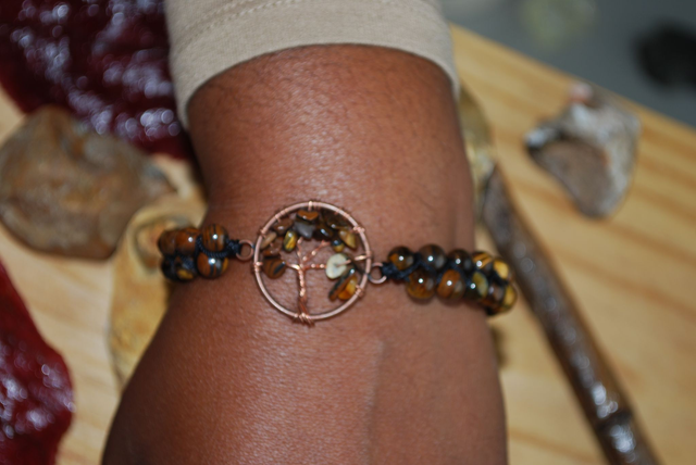 Bracelet arbre de vie œil de tigre