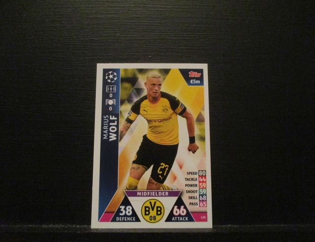 Marius Wolf - UEFA Champions League Match Attax 2018/19 Original Trading Card #139